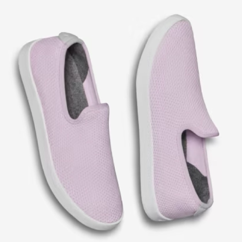 Allbirds Tree Lounger Lilac White Slip On Sneakers Lightweight Sustainable Shoes - Picture 3 of 11